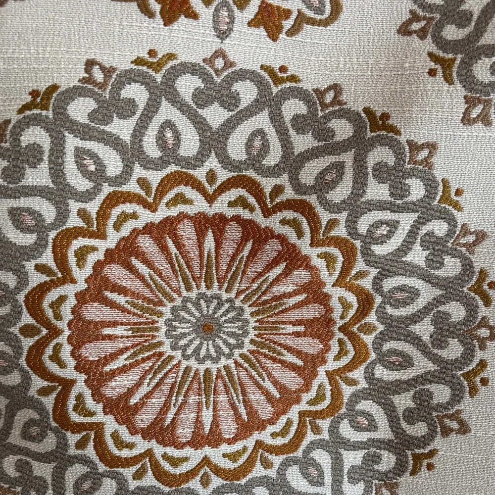 Elegant Gray and Rust Accent Pillow Covers w/zippers Set of 2 Upholstery Fabric